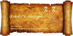 Kabát Kozima névjegykártya